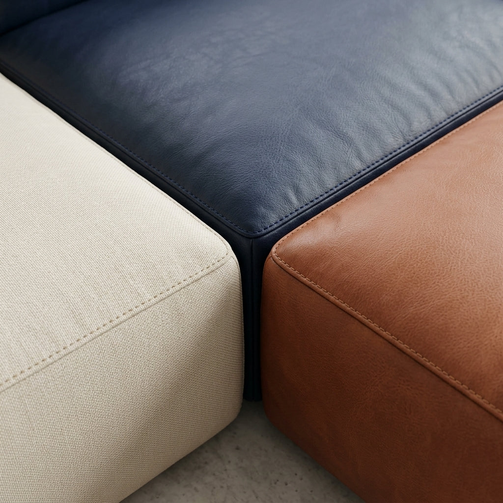Mocca SF2237 Custom Modular Sofa | Italian Leather | Top Grain