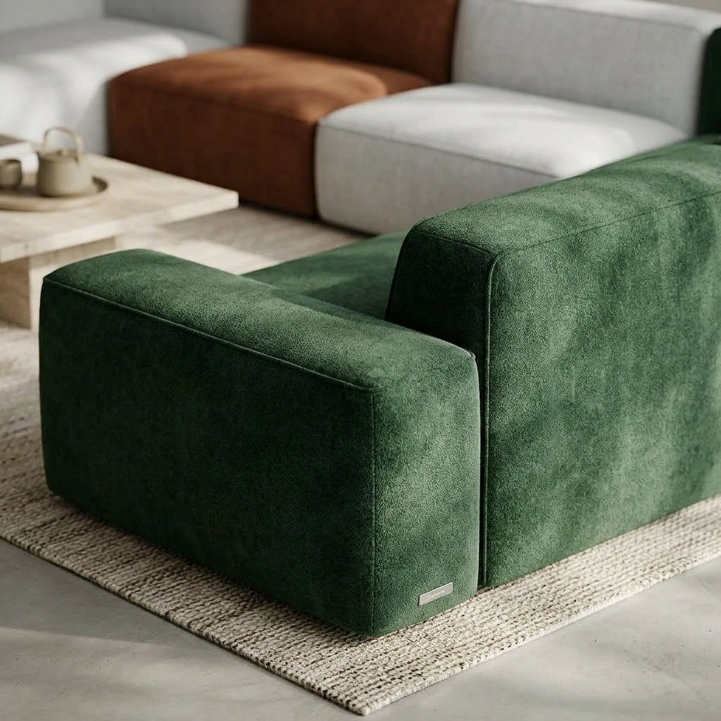 Mocca SF2237 Custom Modular Sofa | Italian Leather | Top Grain