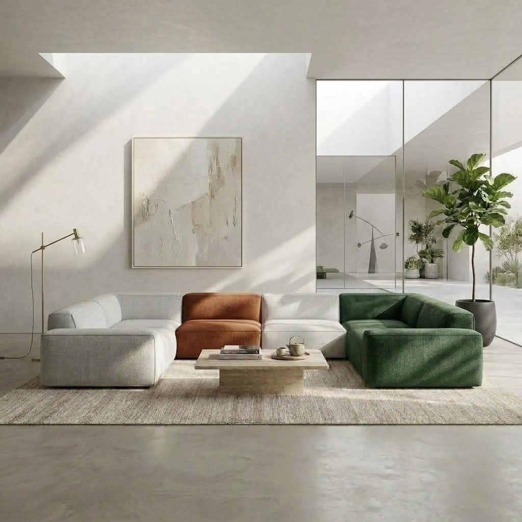 Mocca SF2237 Custom Modular Sofa | Pet Friendly Leather & Fabric