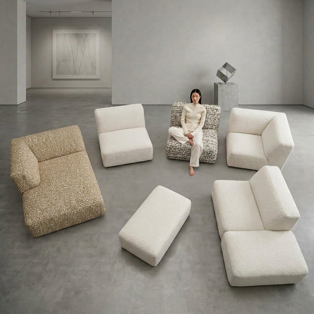 Mocca SF2237 Custom Modular Sofa | Italian Leather | Top Grain