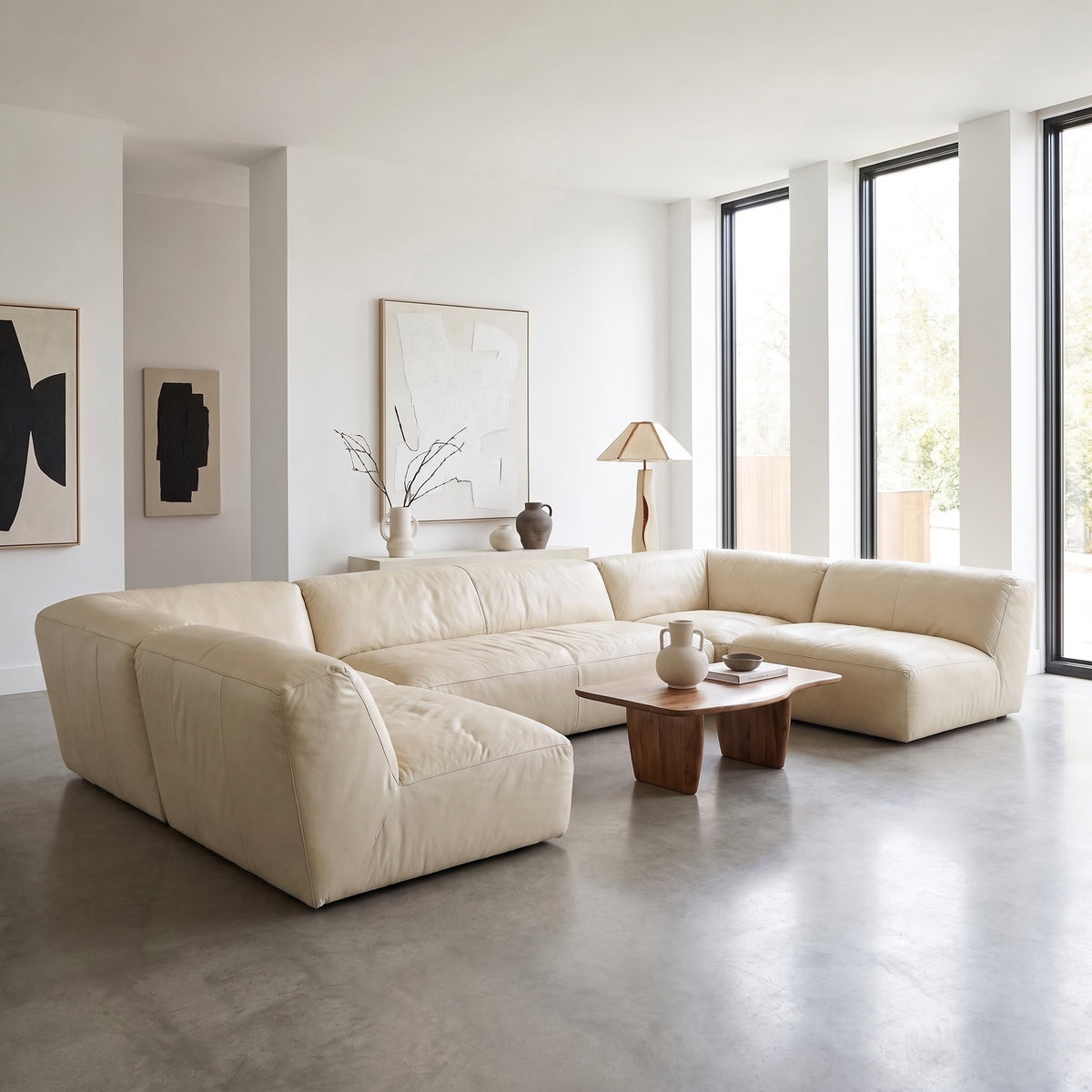 Snow SF2241 Custom Modular Sofa | Italian Leather | Top Grain