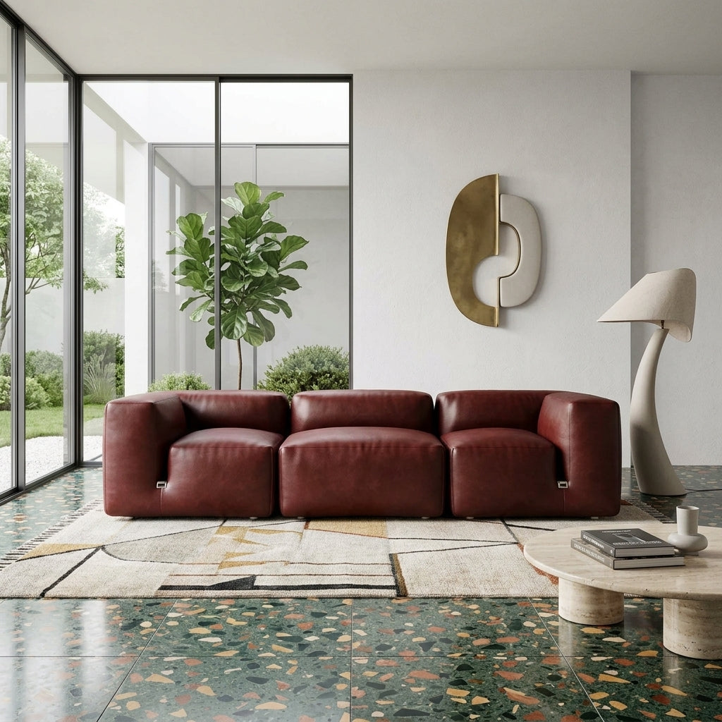 Monolito SF2255 Custom Modular Sofa | Pet Friendly Leather & Fabric