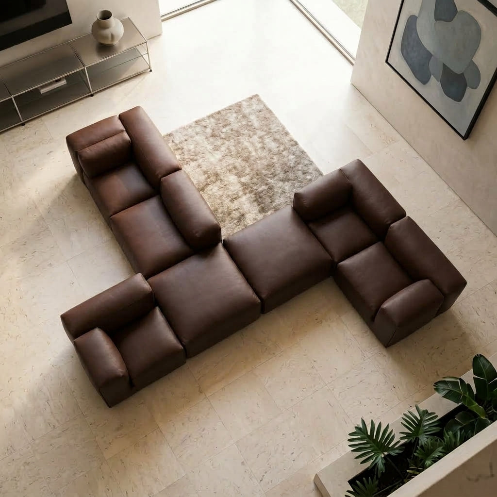 Monolito SF2255 Custom Modular Sofa | Pet Friendly Leather & Fabric