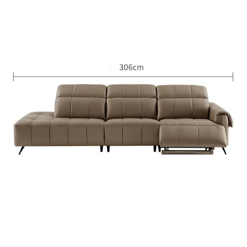 KUKA #6085 3/4-Seater Zero Wall Top Grain Leather Electric Recliner Daybed Sofa (Factory Direct)