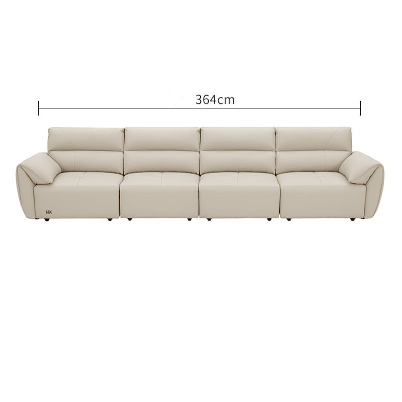 KUKA #1233 3/4-Seater Minimalist Design Top Grain Leather Electric Daybed Sofa (Factory Direct)