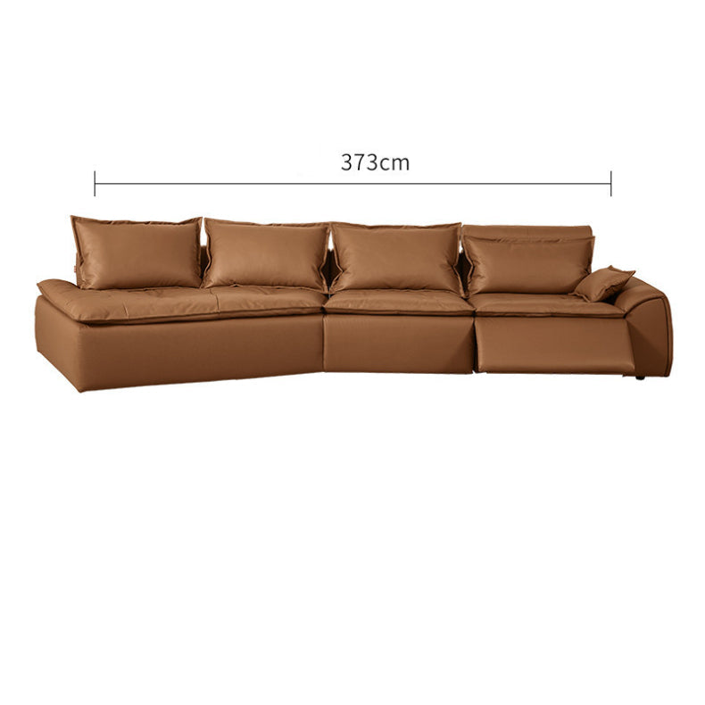 KUKA #6172 3-Seater 3.73m Top Grain Leather Electric Recliner Daybed Sofa (Factory Direct)