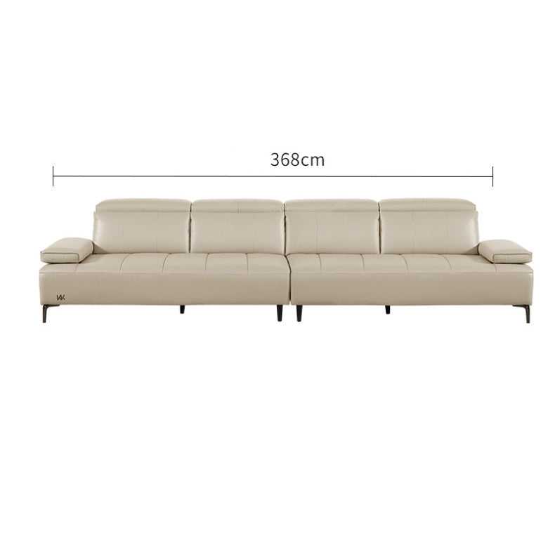 KUKA #1200 3/4-Seater Minimalist Design Top Grain Leather Sofa (Factory Direct)