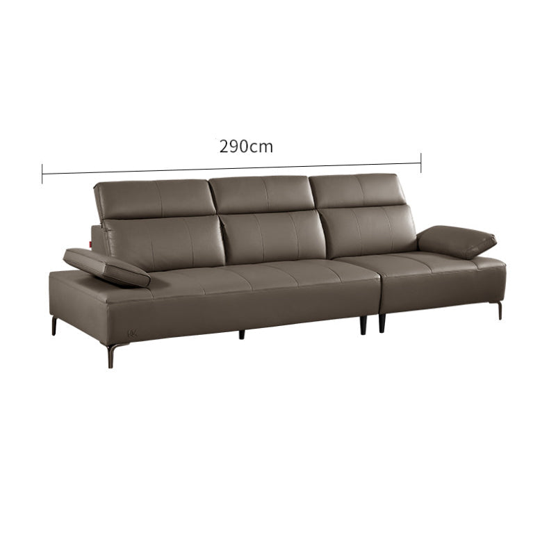 KUKA #1200 3/4-Seater Minimalist Design Top Grain Leather Sofa (Factory Direct)