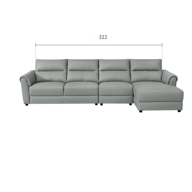 KUKA #1111 3/4-Seater/L-Shape Minimalist Design Top Grain Leather Sofa (Factory Direct)