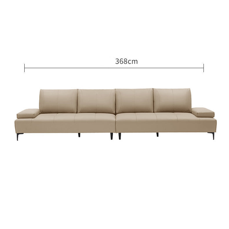 KUKA #1162 3/4-Seater Minimalist Design Top Grain Leather Daybed Sofa (Factory Direct)