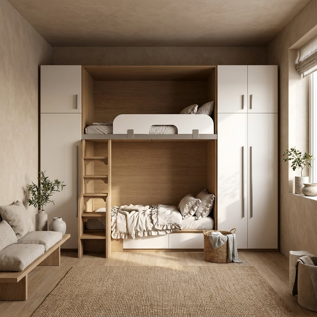 SOGAL Customized Bunk Bed BL29 | Loft Bed | Full Height | Storage Cabinets | Single & Super Single Size