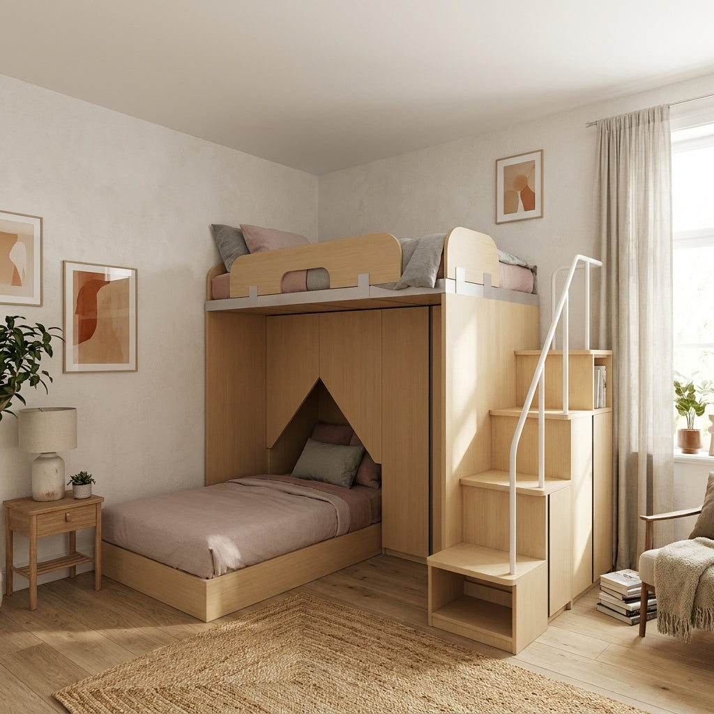 SOGAL Customized Bunk Bed BL30 | Loft Bed | Full Height | Wardrobe | Single & Super Single Size