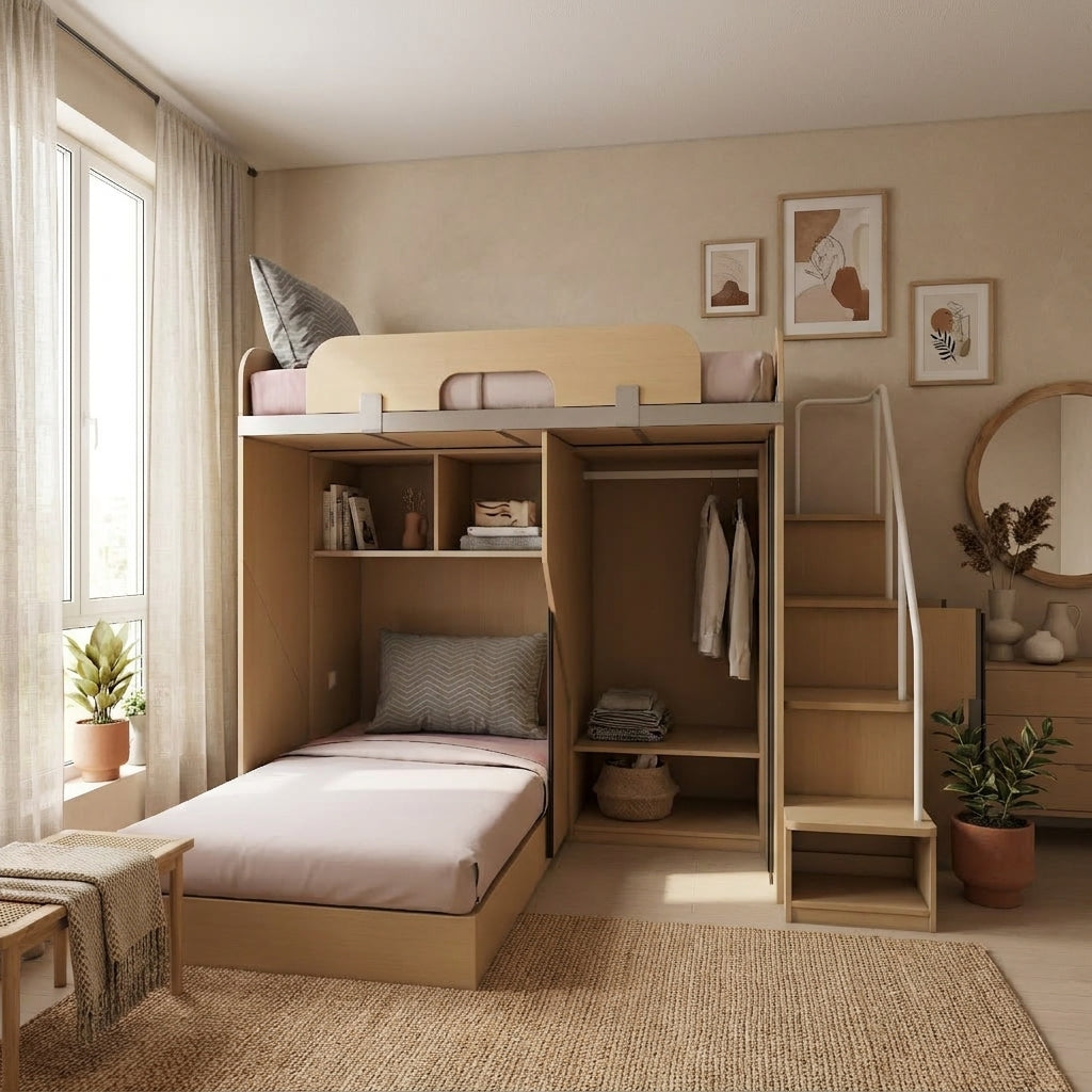 SOGAL Customized Bunk Bed BL30 | Loft Bed | Full Height | Wardrobe | Single & Super Single Size