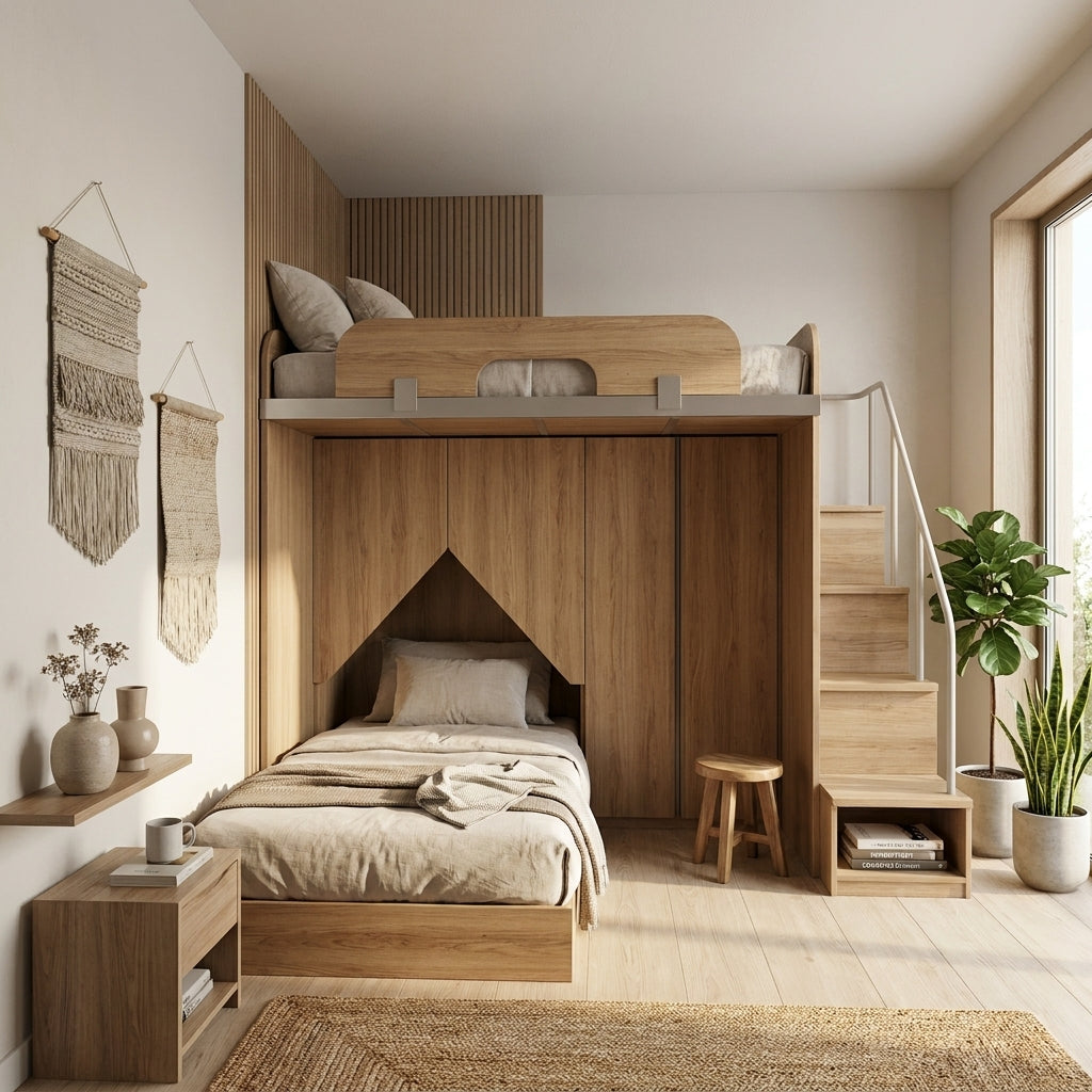 SOGAL Customized Bunk Bed BL30 | Loft Bed | Full Height | Wardrobe | Single & Super Single Size