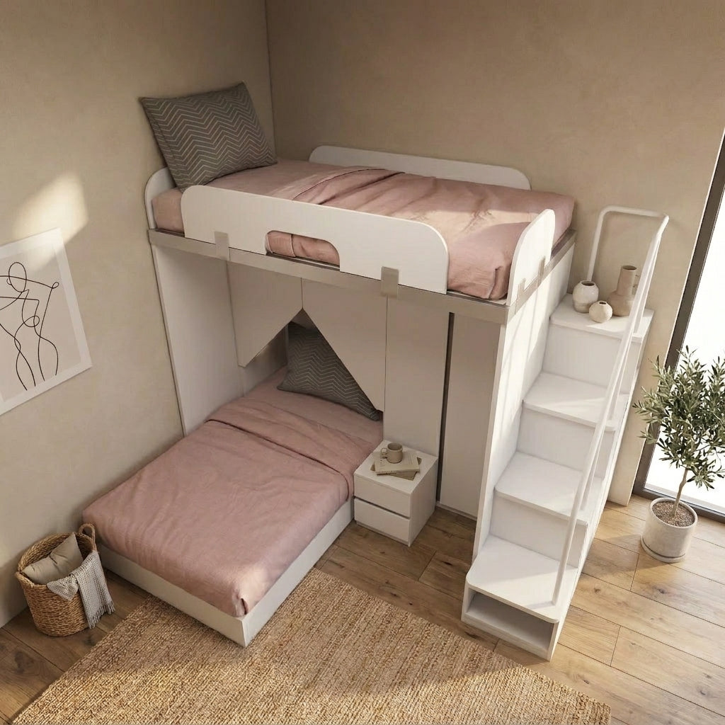 SOGAL Customized Bunk Bed BL30 | Loft Bed | Full Height | Wardrobe | Single & Super Single Size