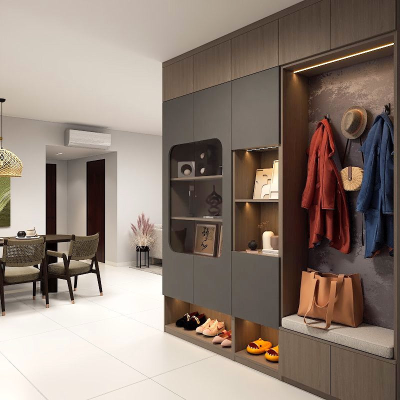 SOGAL Customized Modern Entrance Cabinet/Shoe Cabinet with Hidden Room