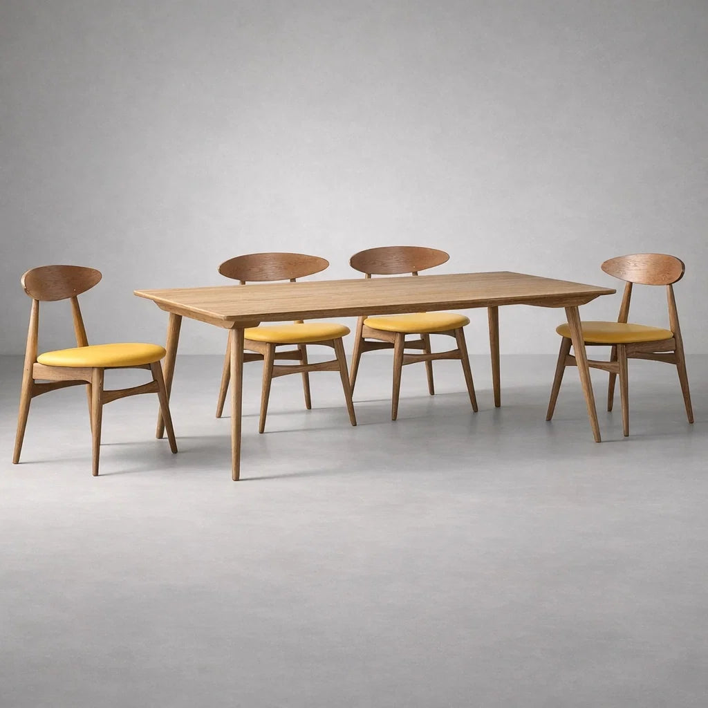 Sanders + Peech Custom American Solid Wood Dining Set