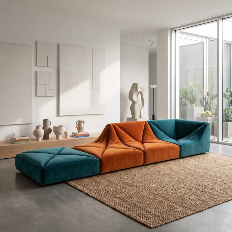 Sandra SF2247 Custom Modular Sofa | Pet Friendly Leather & Fabric