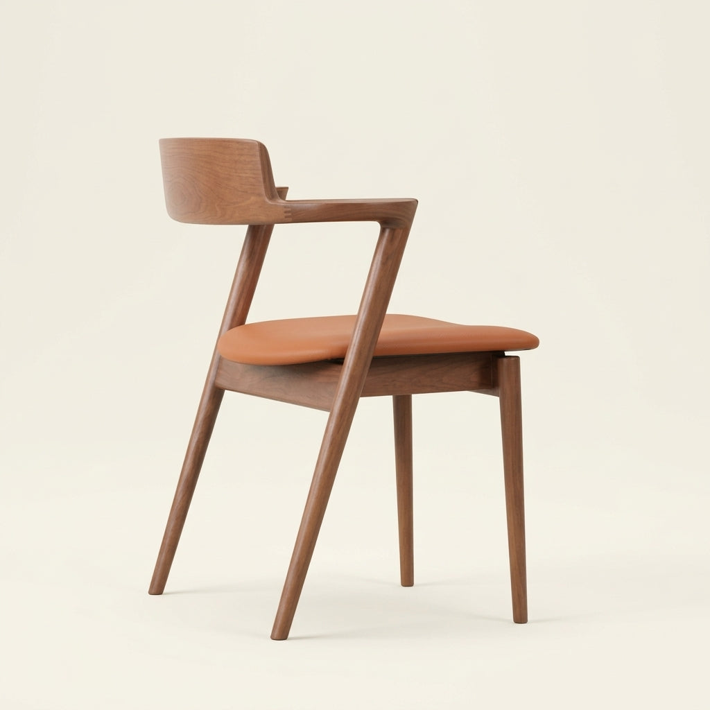 Serene CH2108 Custom Chair | Mid Century Minimalist | American Solid Hardwood