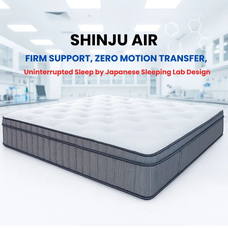 ShinJu Air Individually Pocketed Spring Mattress  – Firm Support, Motion Isolation &amp; Cooling Comfort