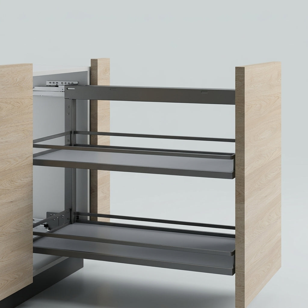 Side-Mounted Pull-Out Basket | Carbon Steel | Powder Coated
