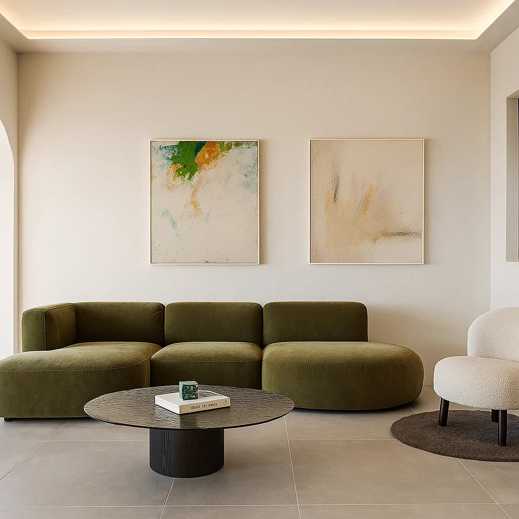 Siena (SF-12037) - Italian Minimalist Custom Sofa Bespoke in Leather &amp; Fabric