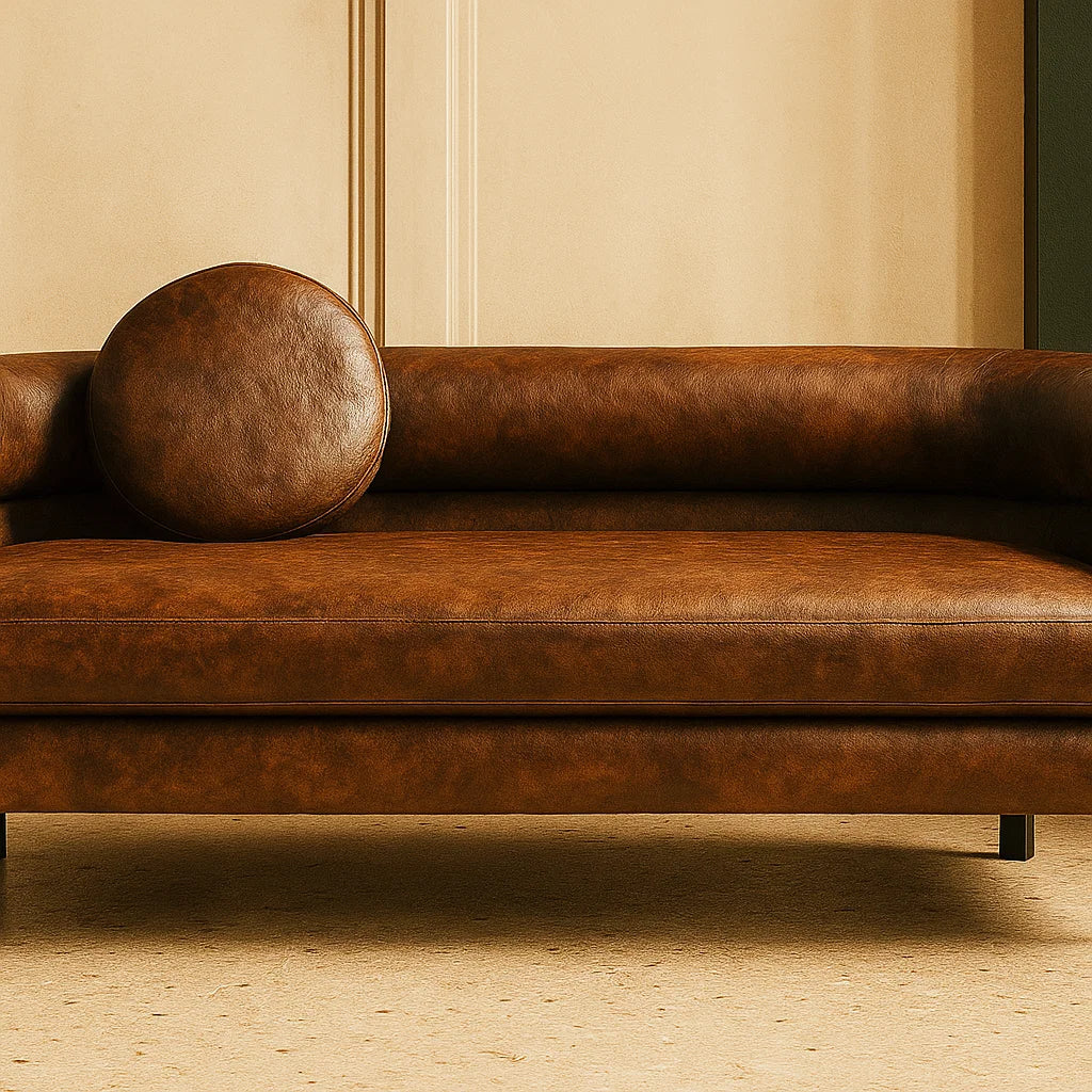 Silvano (SF-12024) - Italian Minimalist Custom Sofa Bespoke in Leather &amp; Fabric