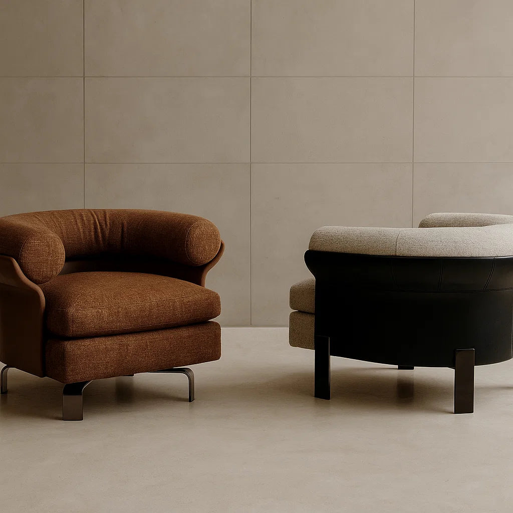 Silvano (SF-12024) - Italian Minimalist Custom Sofa Bespoke in Leather &amp; Fabric