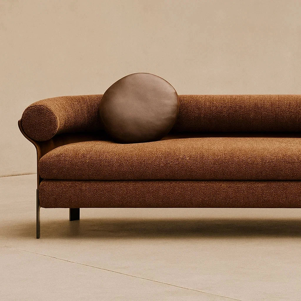 Silvano (SF-12024) - Italian Minimalist Custom Sofa Bespoke in Leather &amp; Fabric