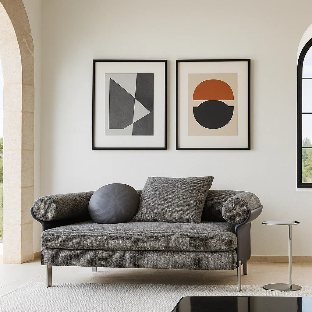 Silvano (SF-12024) - Italian Minimalist Custom Sofa Bespoke in Leather &amp; Fabric