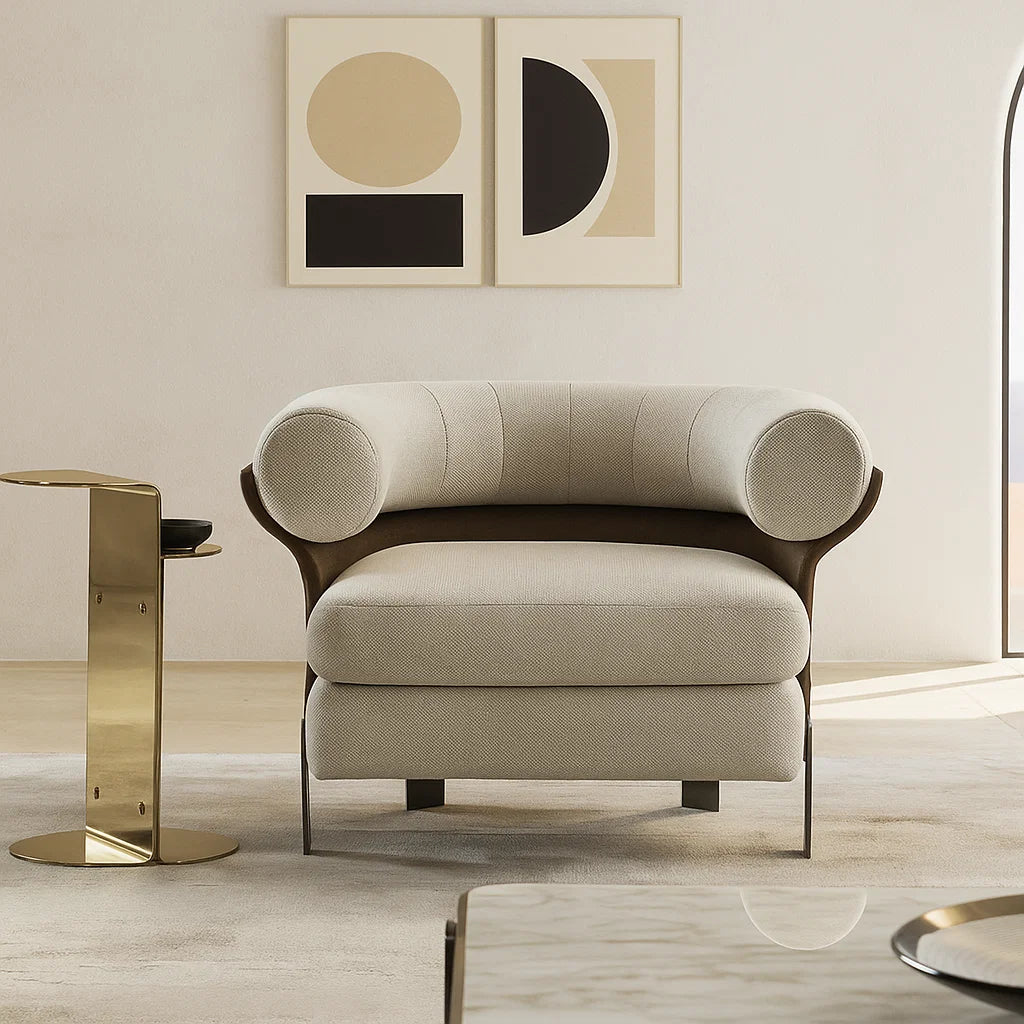Silvano (SF-12024) - Italian Minimalist Custom Sofa Bespoke in Leather &amp; Fabric