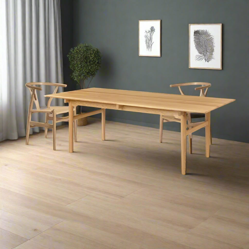 Dix® Solid Wood Series - Sling (DT829A) 1.4m Custom Solid Wood American Oak Dining Table Scandinavian Minimalist