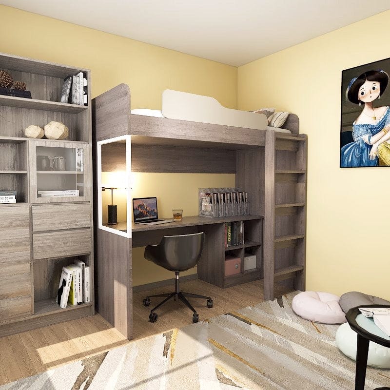 RTG Customized Loft Bed with Study picket and rail