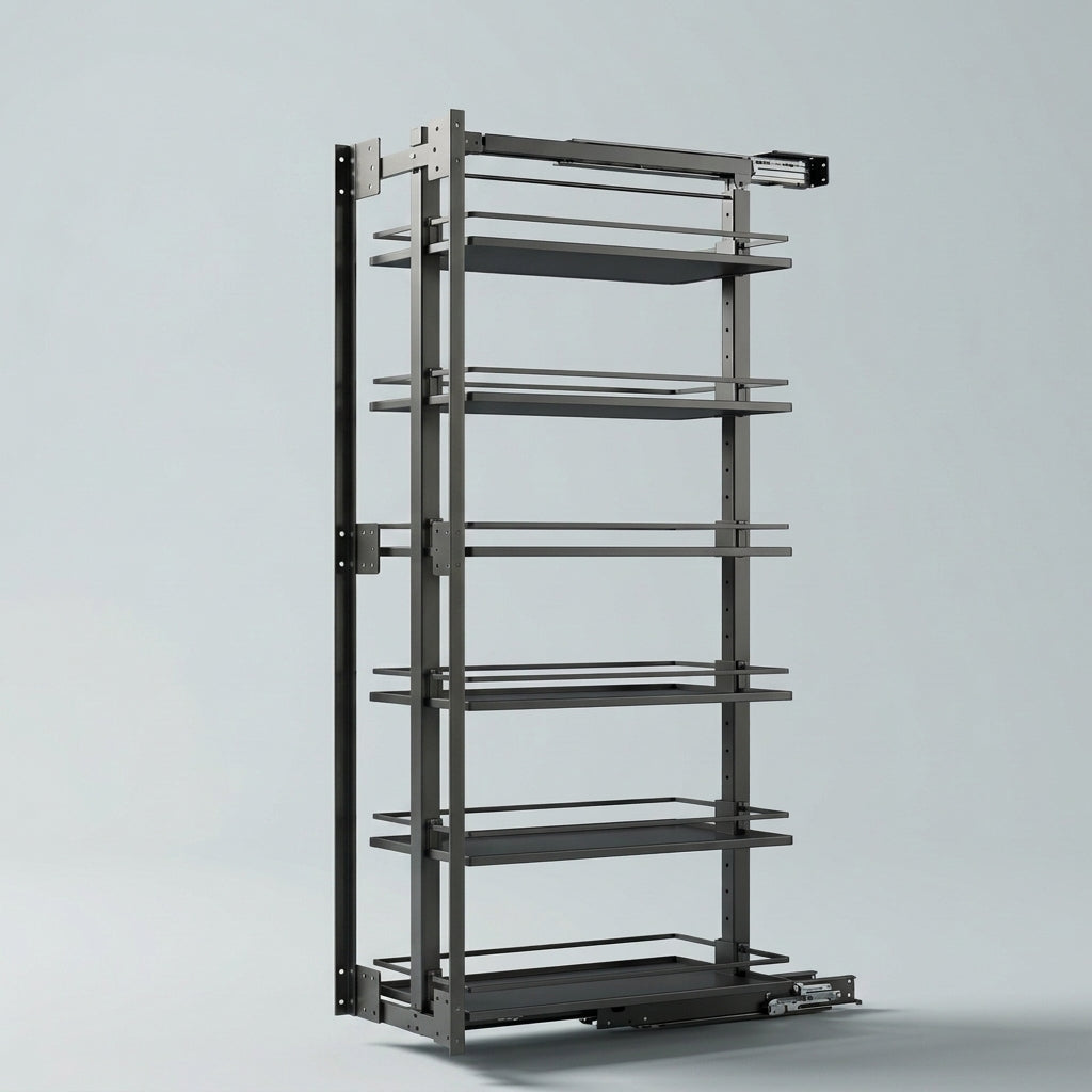 Tall Pull-Out Pantry Unit | Carbon Steel | Powder Coated