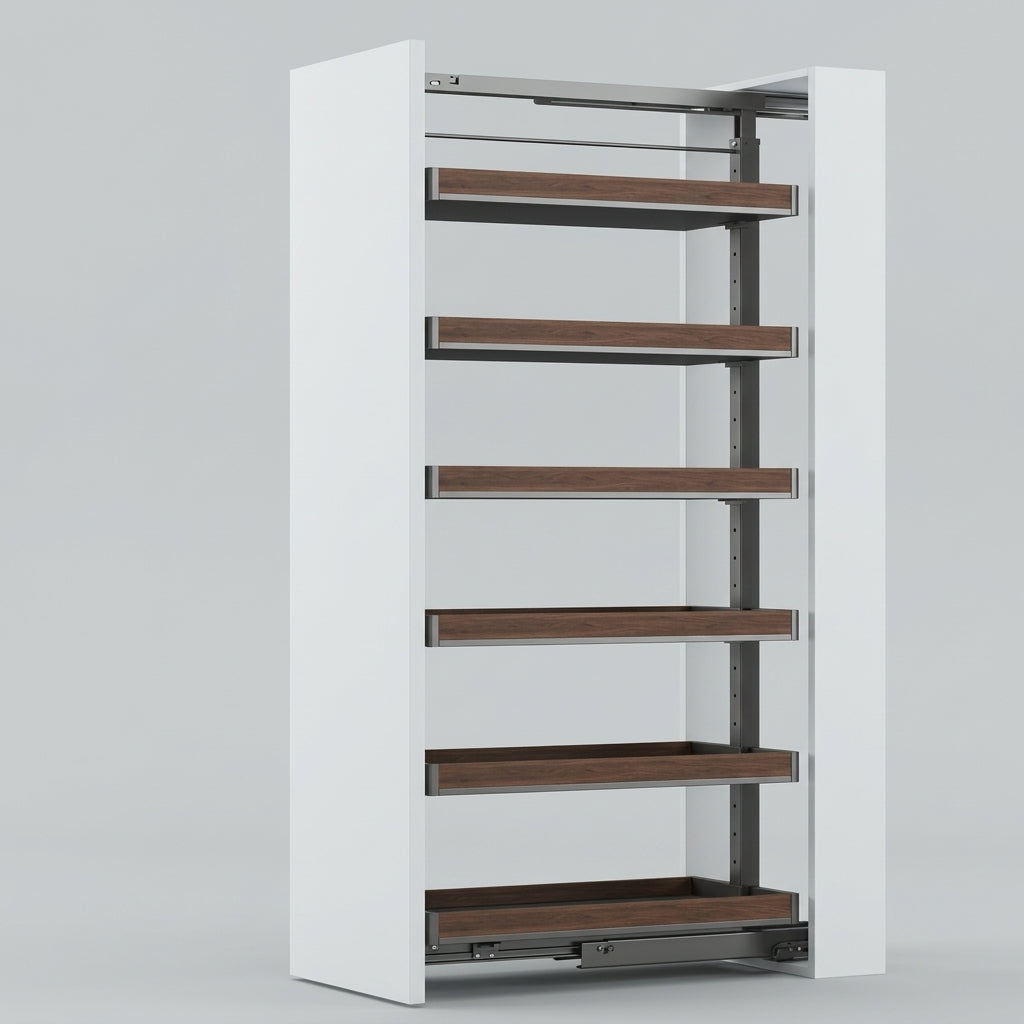 Tall Pull-Out Pantry Unit | Powder Coated Steel | Aluminum