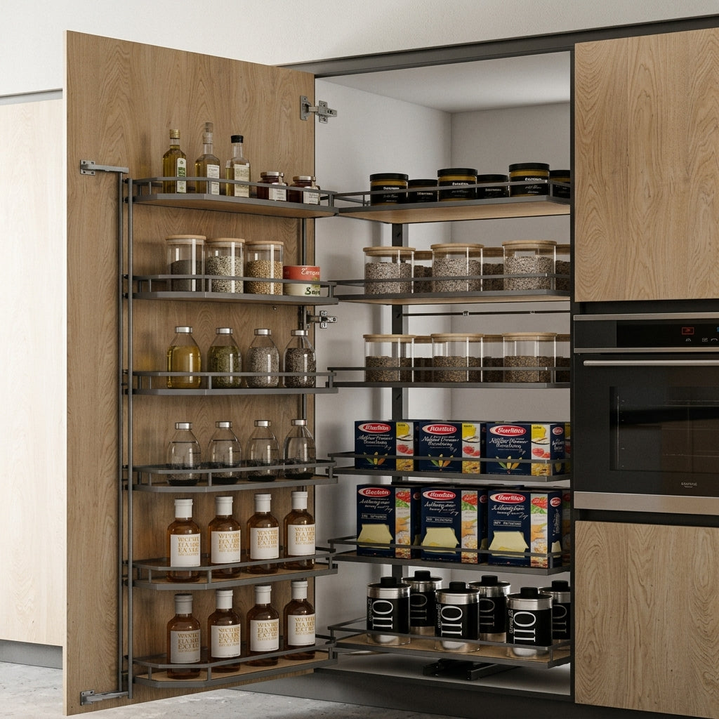 Tall Tandem Pull-Out Unit | Carbon Steel | Powder Coated