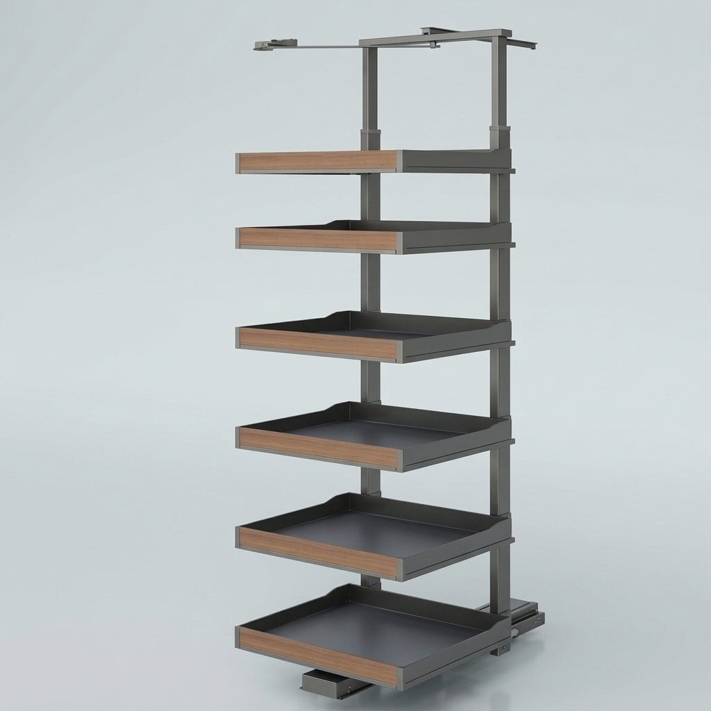 Tall Tandem Pull-Out Unit | Powder Coated Steel | Aluminum