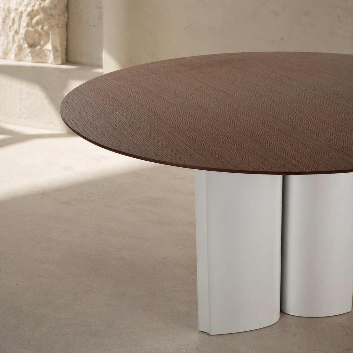 Tavola Round Custom Mid Century Sculptural Design Table | Organic Fiberglass