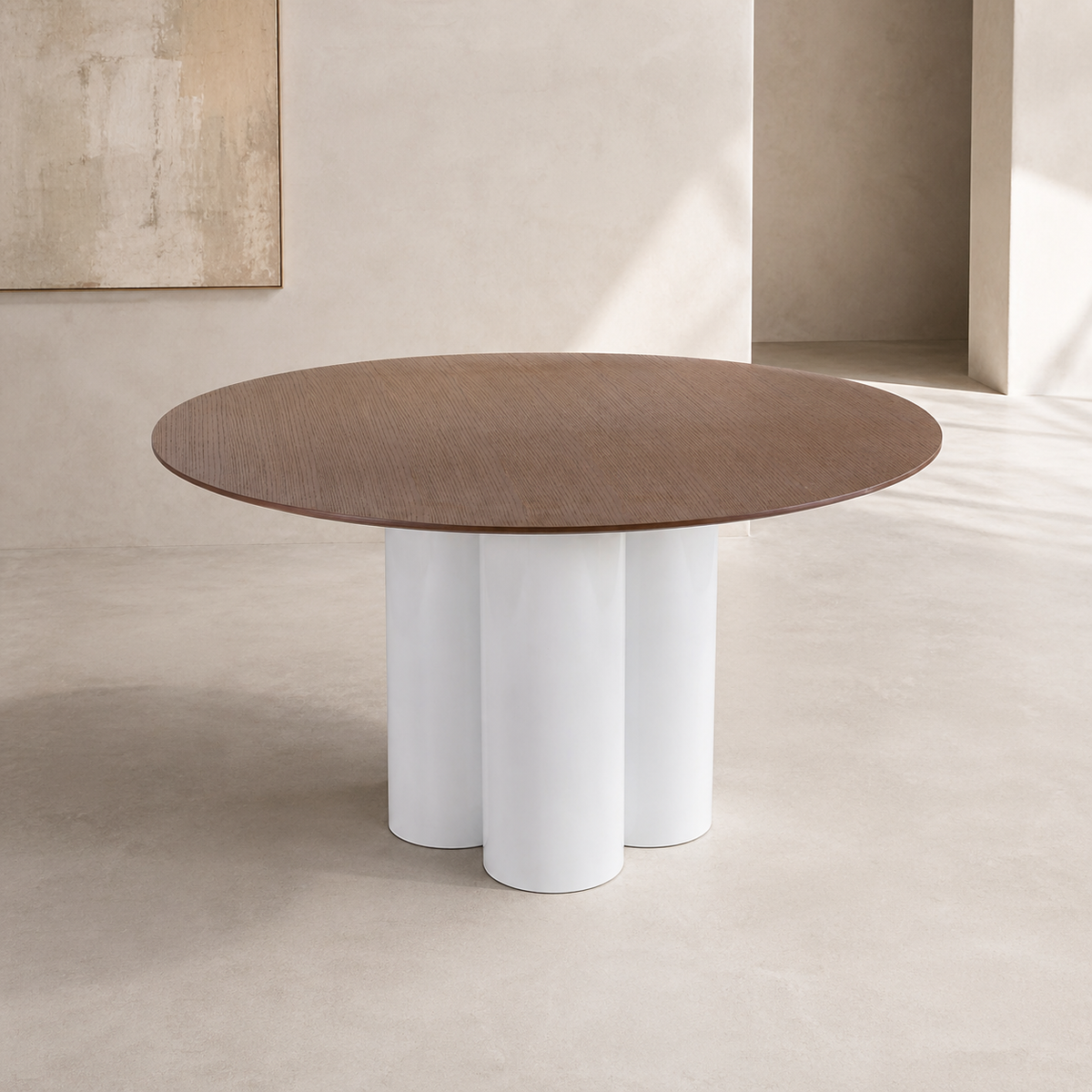 Tavola Round Custom Mid Century Sculptural Design Table | Organic Fiberglass