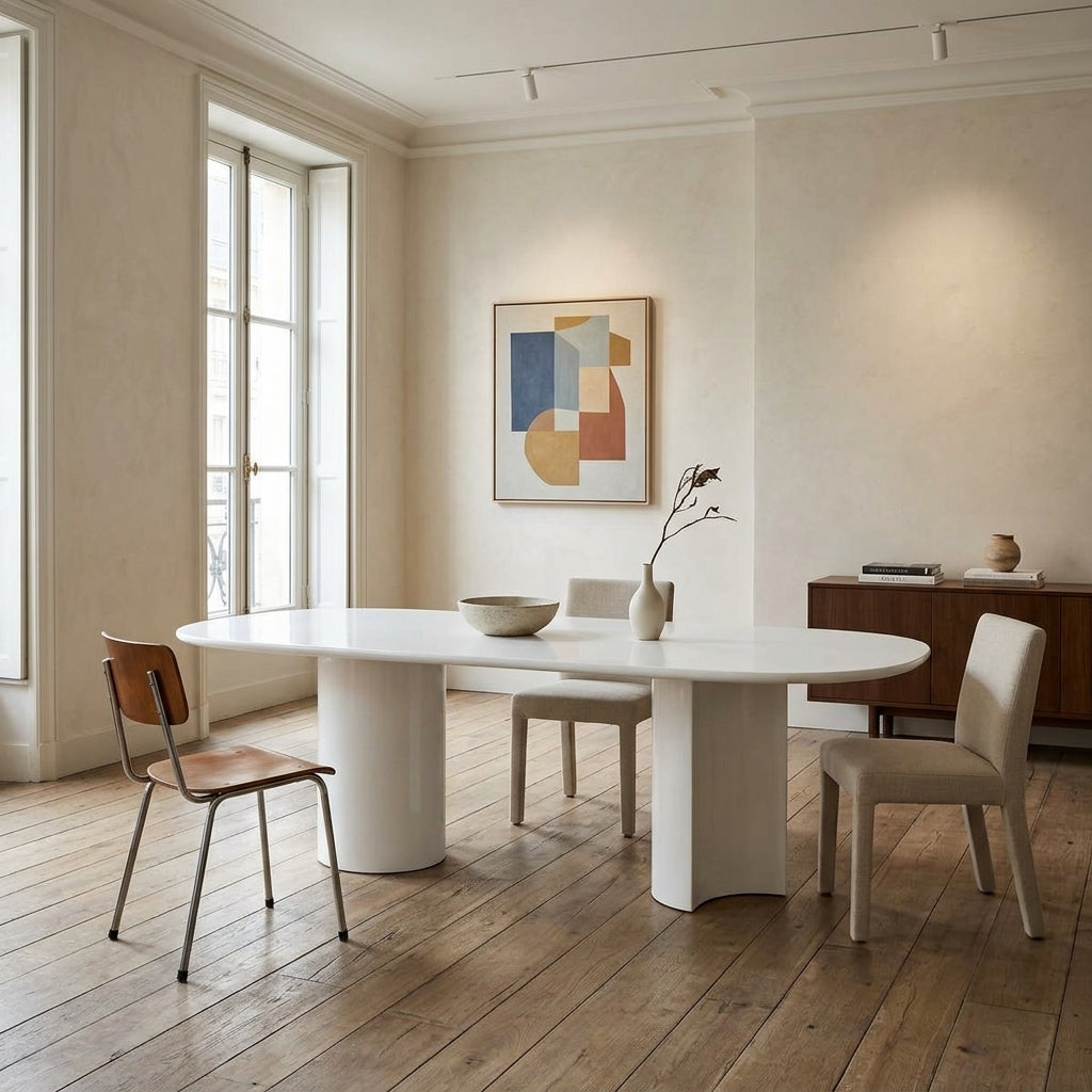 Tavola Custom Mid Century Sculptural Design Table | Organic Fiberglass