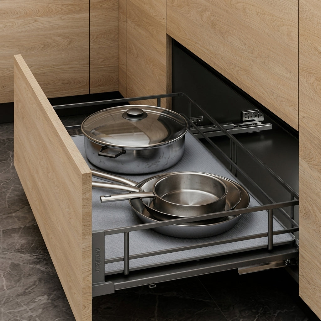 Three sided Pull-Out Basket | Carbon Steel | Powder Coated