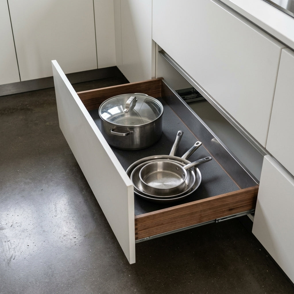 Three sided Pull-Out Basket | Power Coated Steel | Aluminum