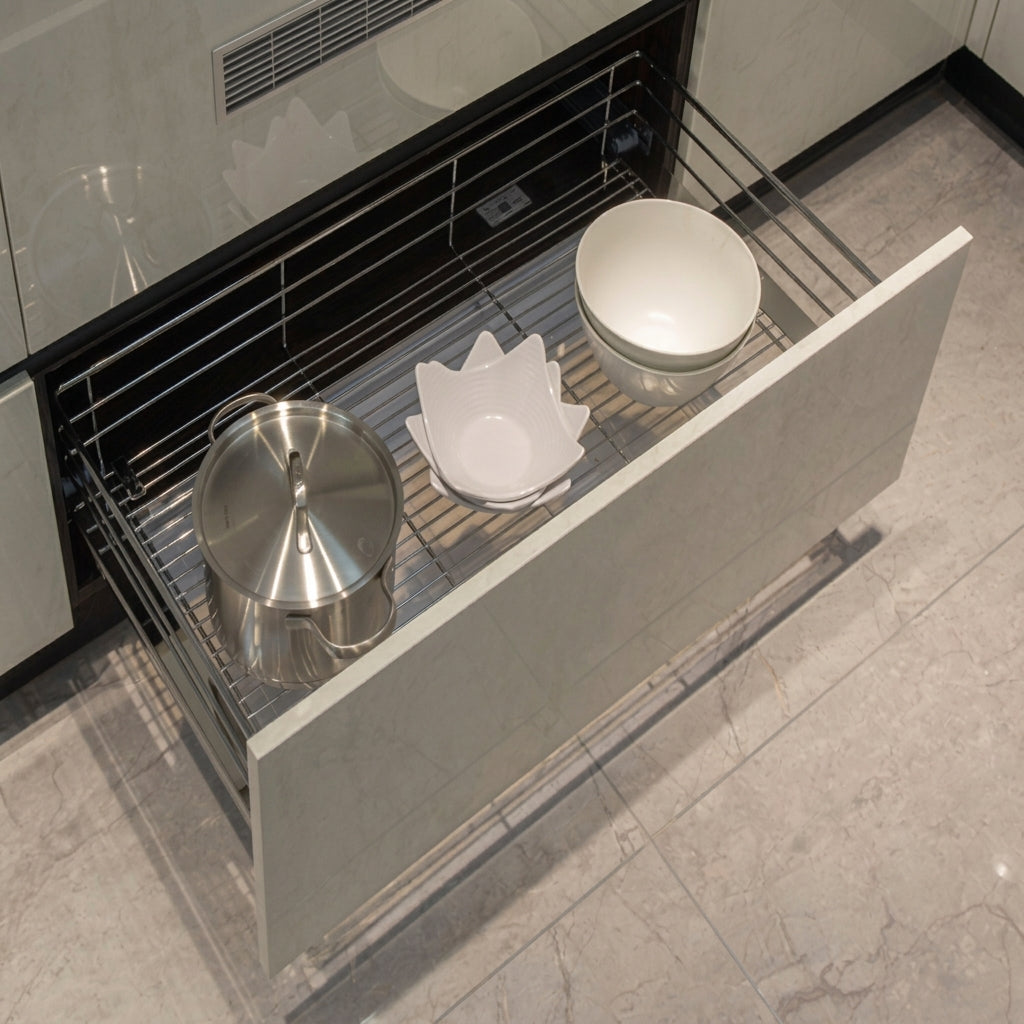 Three sided Pull-Out Basket | Stainless Steel