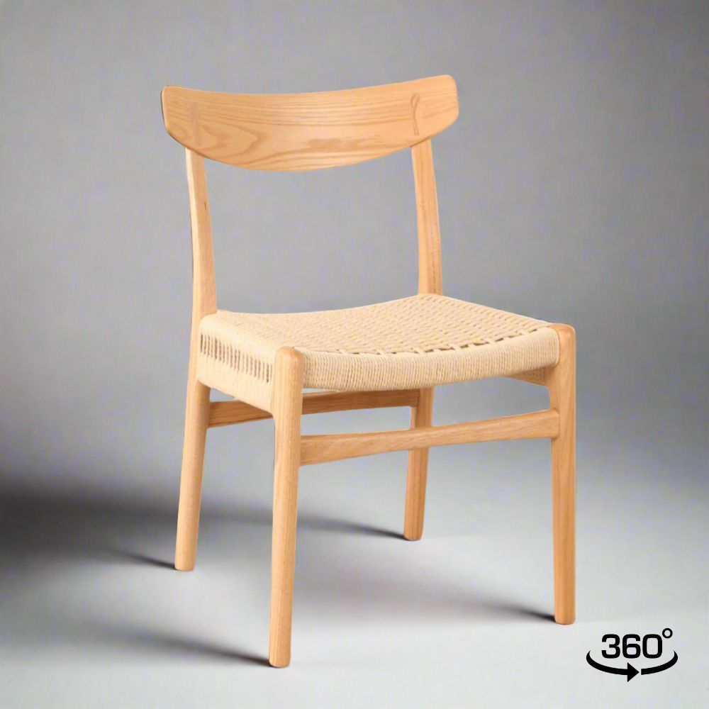 Veritas Chair (CH9310) - Custom Solid Wood American Oak Dining Chair Mid-Century Architect-Inspired Scandinavian Minimalist