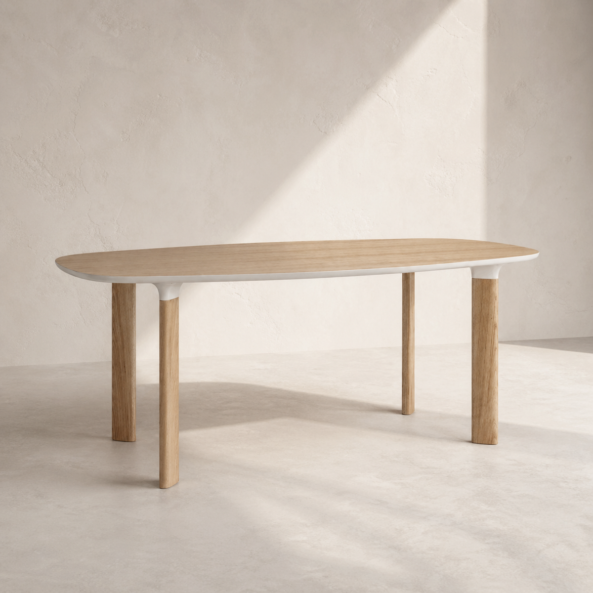 Vero Custom Mid Century Sculptural Design Table | American Oak