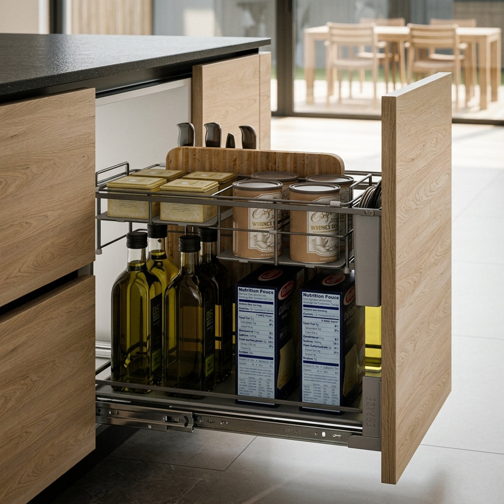 Vertical Pull-Out Utility Basket | Carbon Steel | Powder Coated