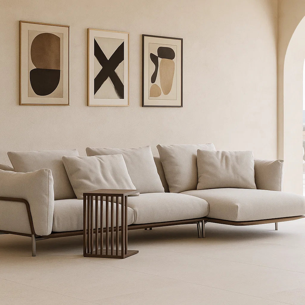 Virelli (SF-12036) - Italian Minimalist Custom Sofa Bespoke in Leather &amp; Fabric