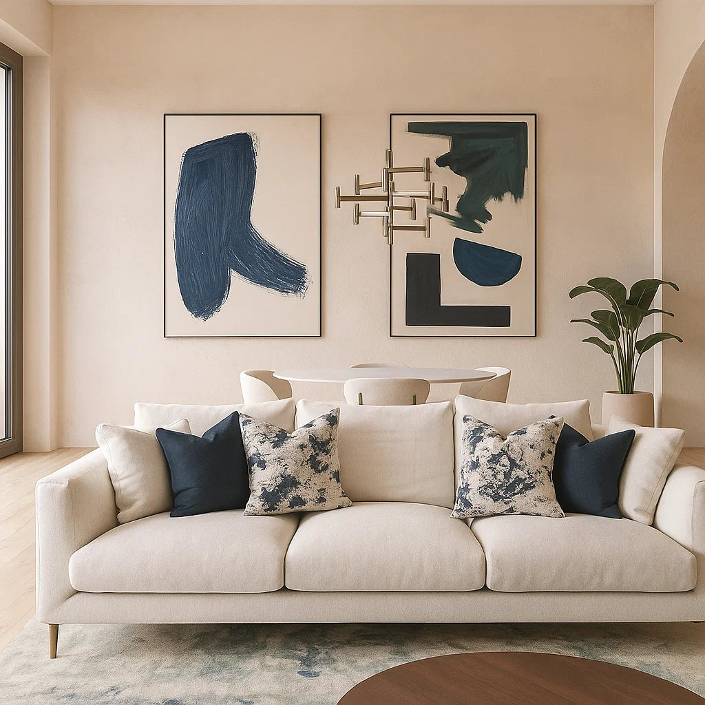 Virelli (SF-12036) - Italian Minimalist Custom Sofa Bespoke in Leather &amp; Fabric