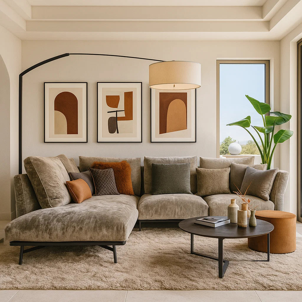 Virelli (SF-12036) - Italian Minimalist Custom Sofa Bespoke in Leather &amp; Fabric