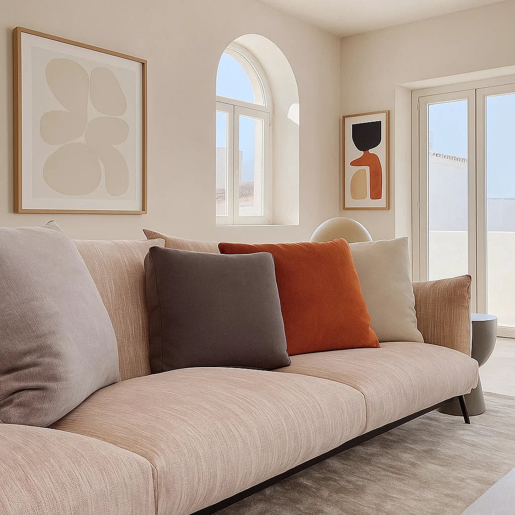 Virelli (SF-12036) - Italian Minimalist Custom Sofa Bespoke in Leather &amp; Fabric